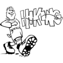 download Hiking clipart image with 270 hue color