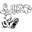 download Hiking clipart image with 315 hue color