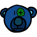 download Teddy Bear clipart image with 180 hue color