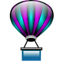 download Hot Air Balloon clipart image with 180 hue color