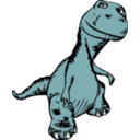 download Dinosaur clipart image with 135 hue color