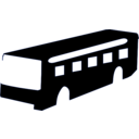 download Bus Silhouette clipart image with 225 hue color