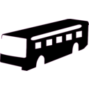 download Bus Silhouette clipart image with 315 hue color