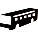 download Bus Silhouette clipart image with 0 hue color