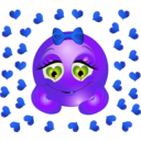 download In Love Girl Smiley Emoticon clipart image with 225 hue color