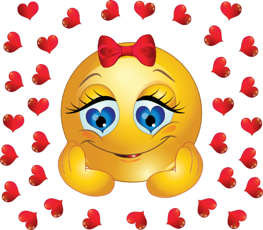 In Love Girl Smiley Emoticon