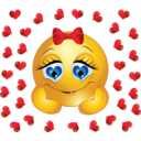 In Love Girl Smiley Emoticon