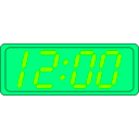 download Digital Clock clipart image with 90 hue color