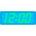 download Digital Clock clipart image with 135 hue color