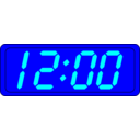 download Digital Clock clipart image with 180 hue color