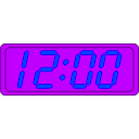 download Digital Clock clipart image with 225 hue color