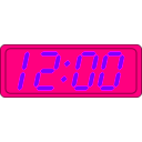 download Digital Clock clipart image with 270 hue color