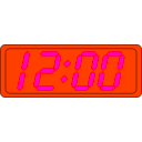 download Digital Clock clipart image with 315 hue color