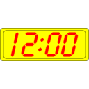 download Digital Clock clipart image with 0 hue color