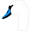 download Swan clipart image with 180 hue color