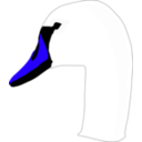 download Swan clipart image with 225 hue color