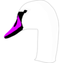 download Swan clipart image with 270 hue color