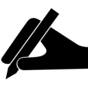 download Mano Con Penna Hand And Pen clipart image with 180 hue color