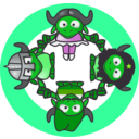 download Gnu Circle clipart image with 90 hue color