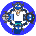 download Gnu Circle clipart image with 180 hue color