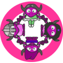 download Gnu Circle clipart image with 270 hue color