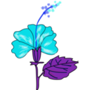 download Flower Hibiscus clipart image with 180 hue color