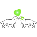 download Dog In Love clipart image with 90 hue color