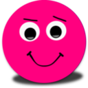 download Happy Smiley Pink Emoticon clipart image with 0 hue color