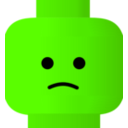 download Lego Smiley Sad clipart image with 45 hue color