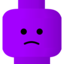 download Lego Smiley Sad clipart image with 225 hue color