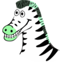 download Drawn Zebra clipart image with 90 hue color
