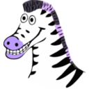 download Drawn Zebra clipart image with 225 hue color