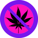 download No Cannabis clipart image with 270 hue color