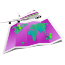 download Travel Map clipart image with 90 hue color