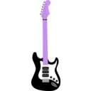 download Electric Guitar clipart image with 225 hue color