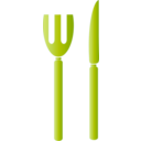 download Fork And Knife Icon clipart image with 225 hue color