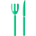 download Fork And Knife Icon clipart image with 315 hue color