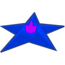 download Star clipart image with 225 hue color