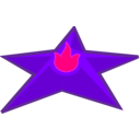 download Star clipart image with 270 hue color