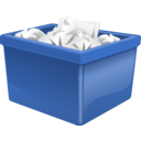 download Green Plastic Box Filled With Paper clipart image with 90 hue color