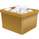 download Green Plastic Box Filled With Paper clipart image with 270 hue color