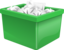 Green Plastic Box Filled With Paper