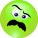 download Angry Man Mustache Smiley Emoticon clipart image with 45 hue color