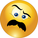 Angry Man Mustache Smiley Emoticon