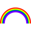download Rainbow Semicircle clipart image with 0 hue color
