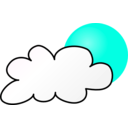 download Weather Symbols Cloudy Day Simple clipart image with 135 hue color