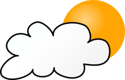 Weather Symbols Cloudy Day Simple