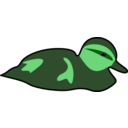download Swimming Duckling clipart image with 90 hue color