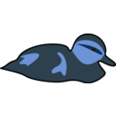 download Swimming Duckling clipart image with 180 hue color