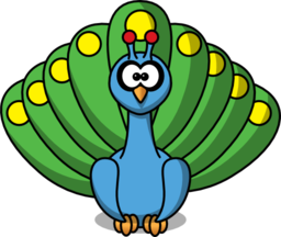 Cartoon Peacock